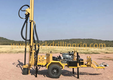 İyi bir fiyat. 200 m Römork Üstü Dizel Motor Su Kuyusu Sondaj Rig ile Su Sondajı Rig çevrimiçi