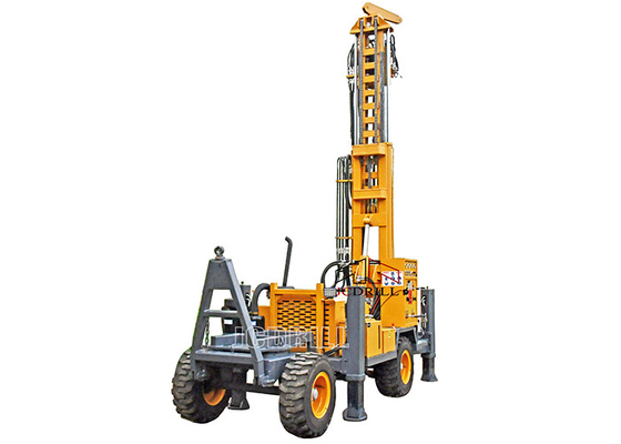 İyi bir fiyat. 355MM Taşınabilir Hidrolik Su Sondajı Makinesi 4 Tekerlekli Römork Üstü çevrimiçi