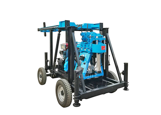 İyi bir fiyat. 22hp Dizel Motor 200m Hidrolik Kuyu Sondaj Rig Mavi Renk çevrimiçi