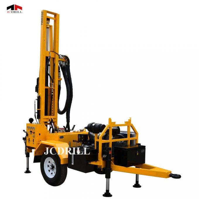300 metre Sondaj Taşınabilir Su Sondajı Rig Römork Monteli 5
